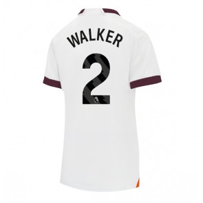 Manchester City Kyle Walker #2 Dámské Venkovní Dres 2023-24 Krátký Rukáv